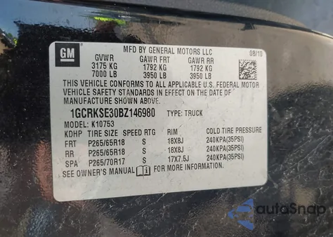 2011 Chevrolet Silverado 1500 Lt from USA, damaged, VIN 1GCRKSE30BZ146980